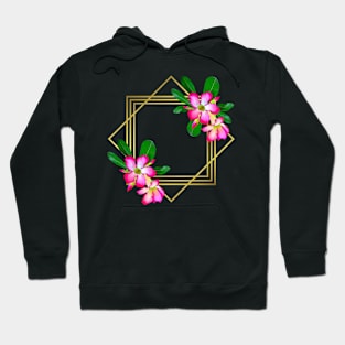 Desertrose drawing with graphik - Flower in Kenya / Africa Hoodie